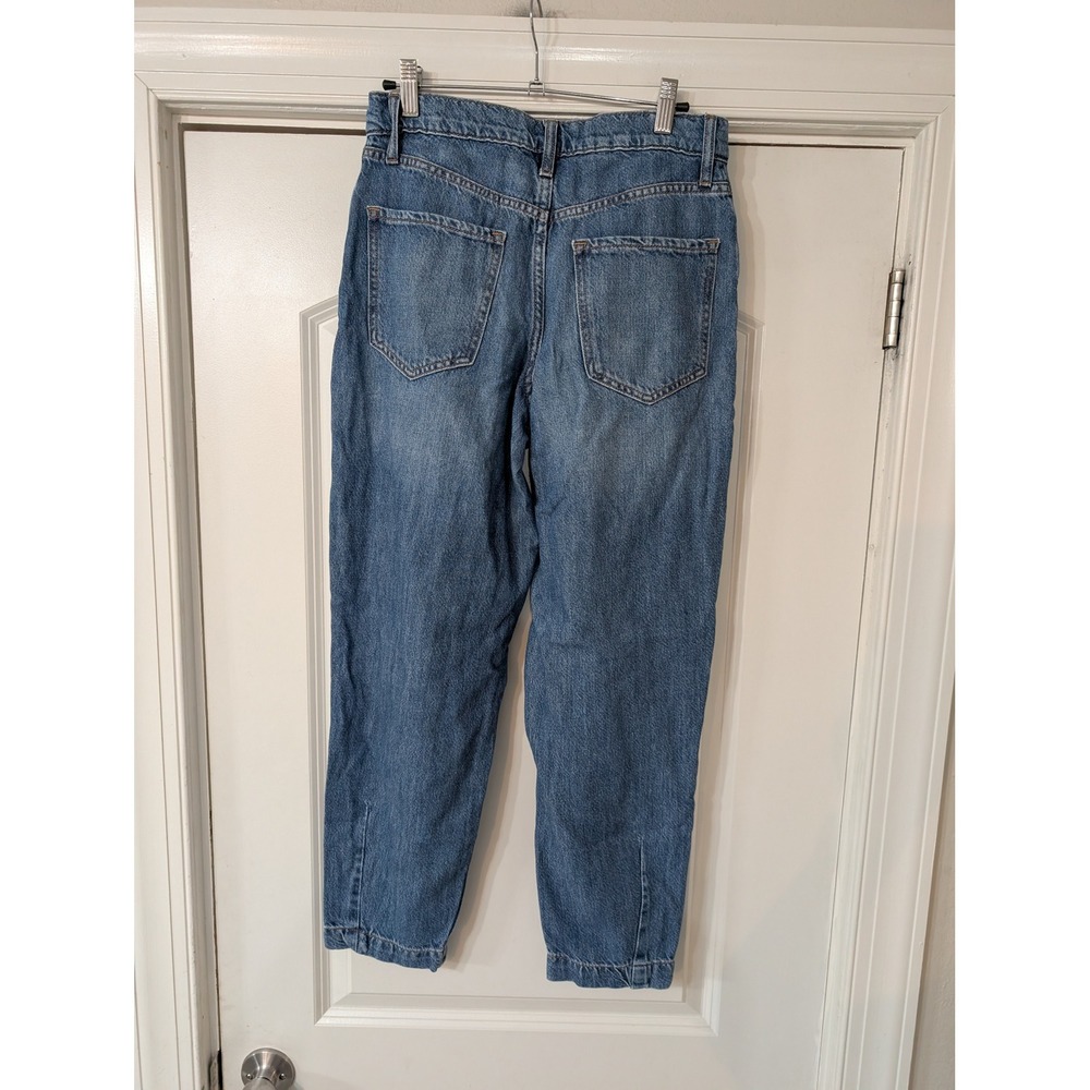 Banana Republic Womens Barrel Jean Medium Wash High Rise Tapered Blue Size 27/4 - Picture 4 of 7